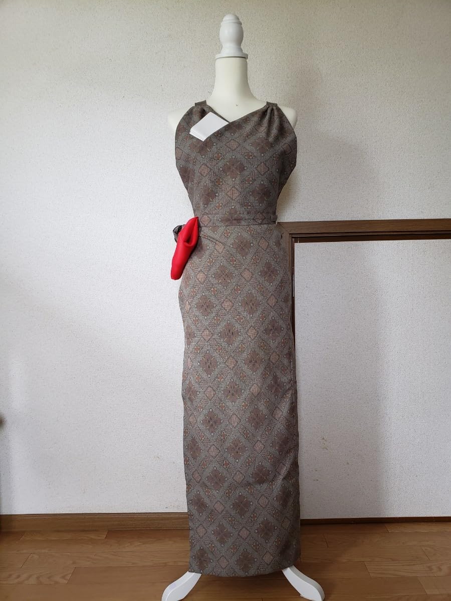 新品 二部式 茶道 稽古着 和エプロン リメイク 洗えるkimono 懐紙 袱紗 Amazon.co.jp: 二部式 茶道 稽古着 着物 リメイク 茶系 和風